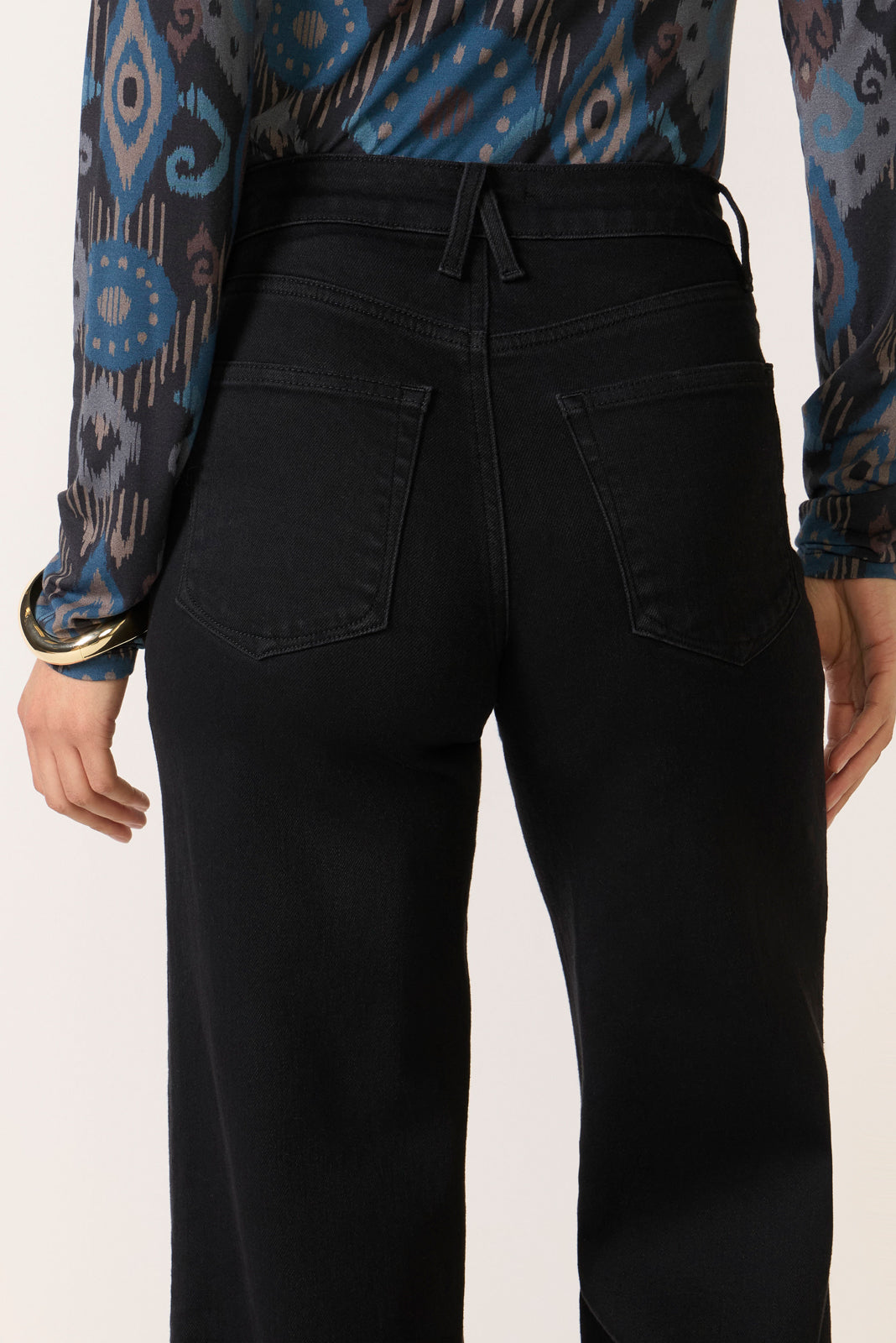 Good Waist Palazzo Jeans in Black