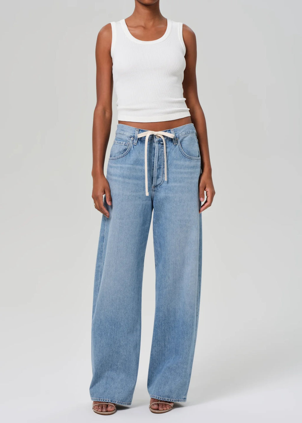 Brynn Drawstring Trouser - Blue Lace