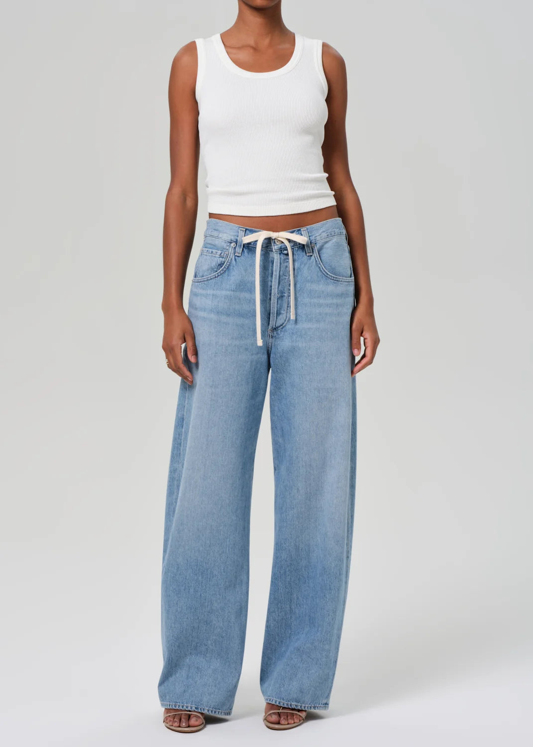Brynn Drawstring Trouser - Blue Lace