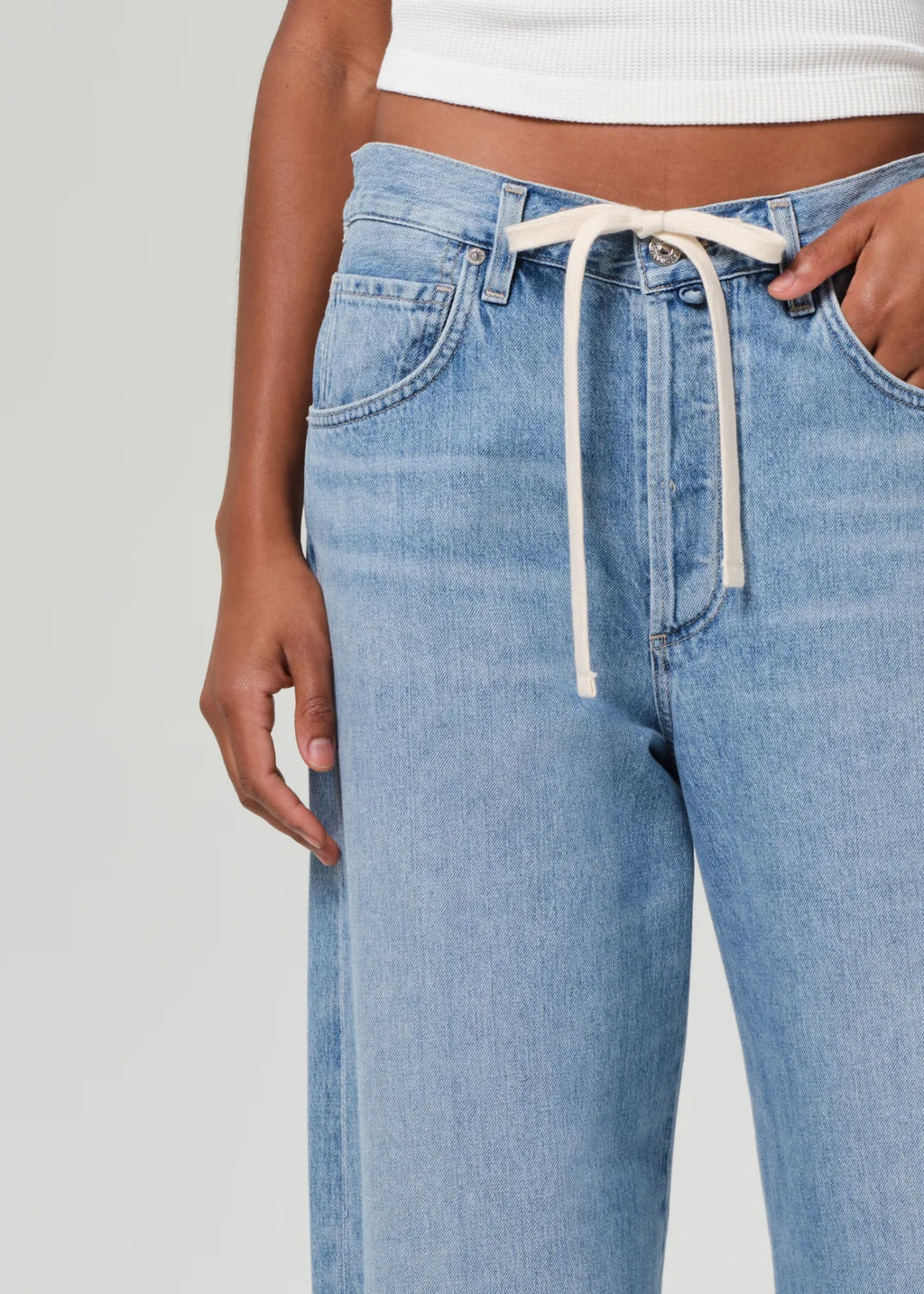 Brynn Drawstring Trouser - Blue Lace