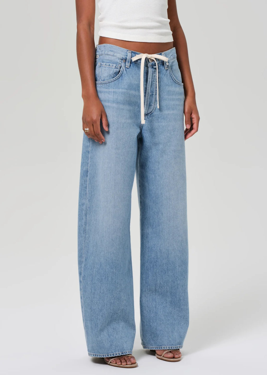 Brynn Drawstring Trouser - Blue Lace