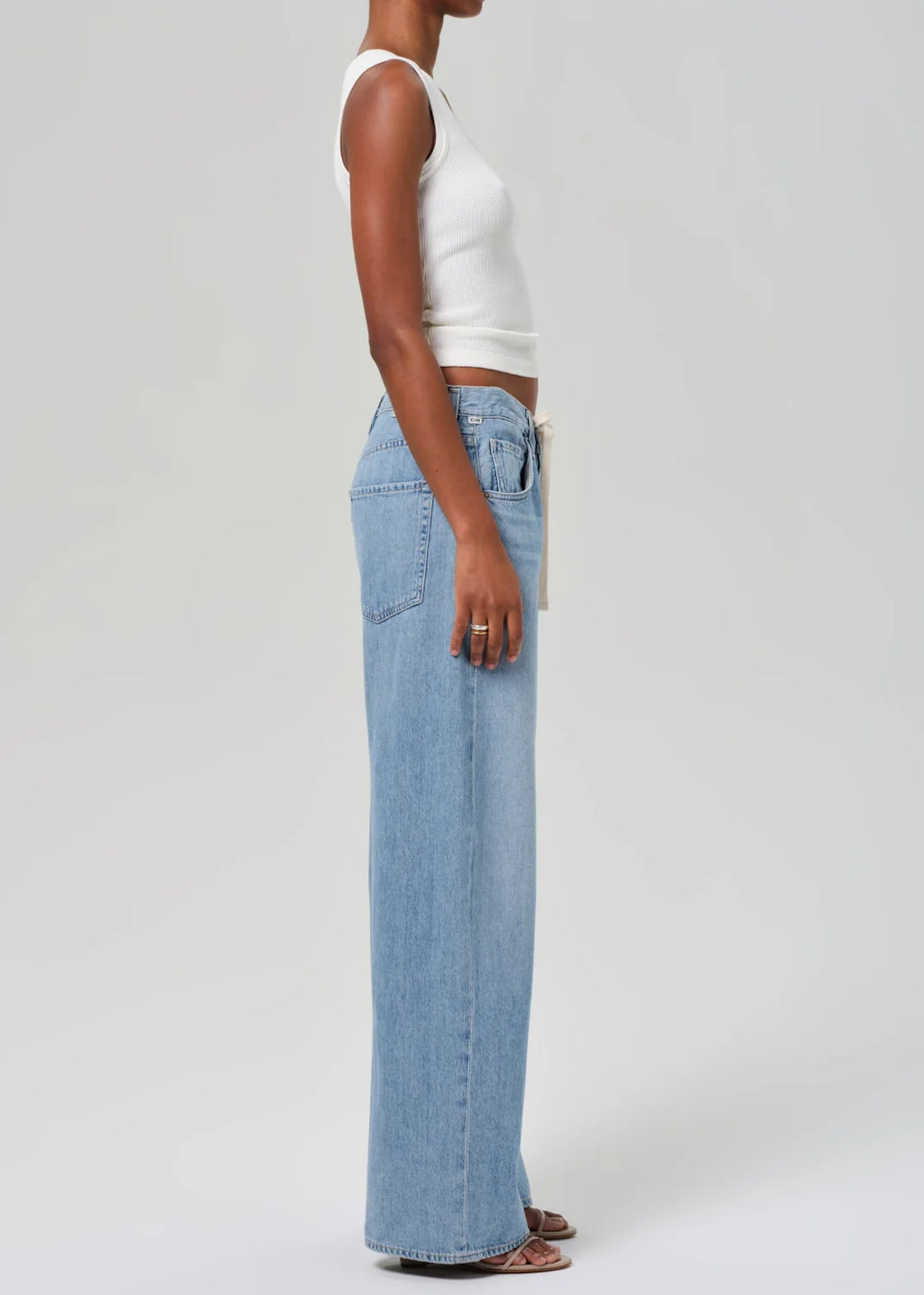 Brynn Drawstring Trouser - Blue Lace