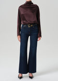 Kimberly 70's Flare in Dark Indigo, front view