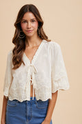Darby Embroidered Top