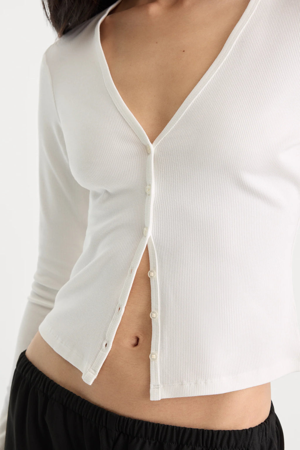 The Rib V Neck Cardigan