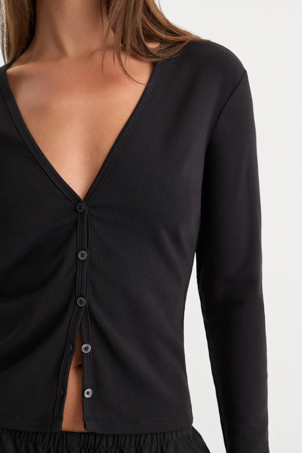 The Rib V Neck Cardigan