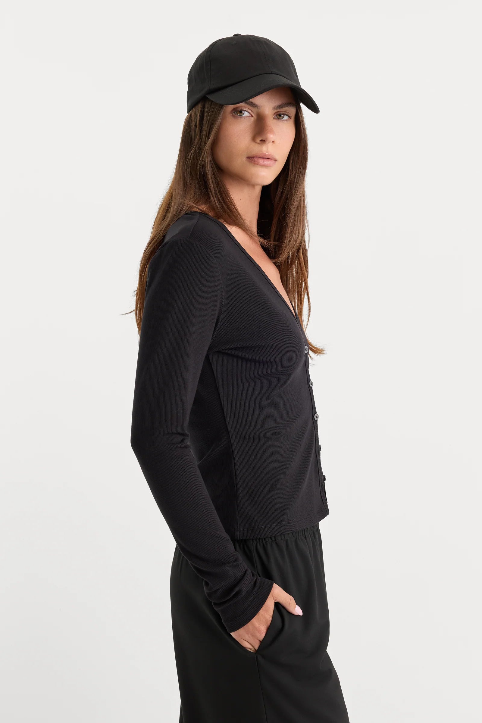 The Rib V Neck Cardigan