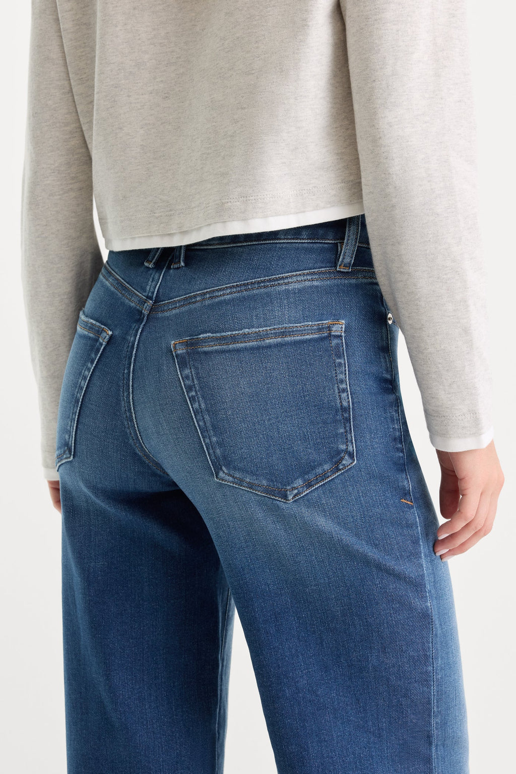 Soft Tech Good Waist Palazzo Jeans in Ridicule