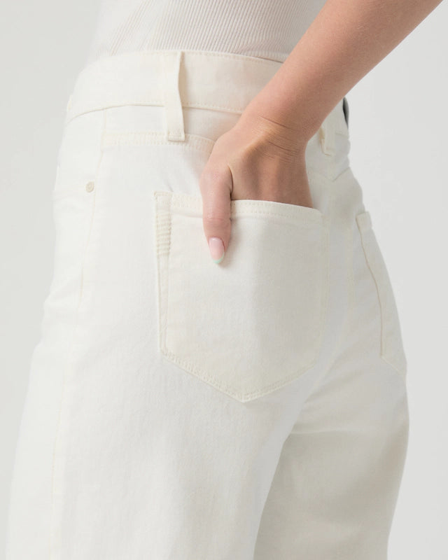 Anessa 31" Wide Leg Jean - Tonal Ecru