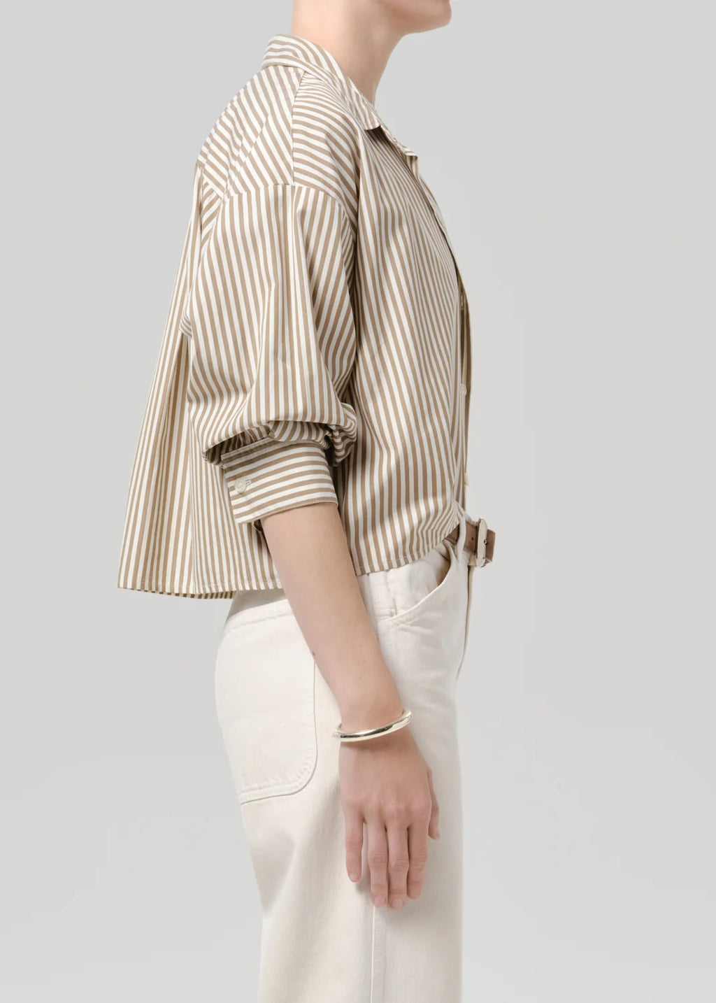 Petit Ami Japanese Poplin Shirt - Sandatlas Stripe