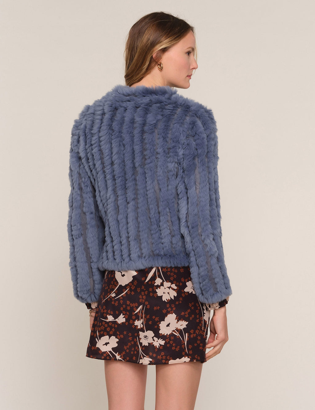 Rosa Jacket in carolina blue, back view