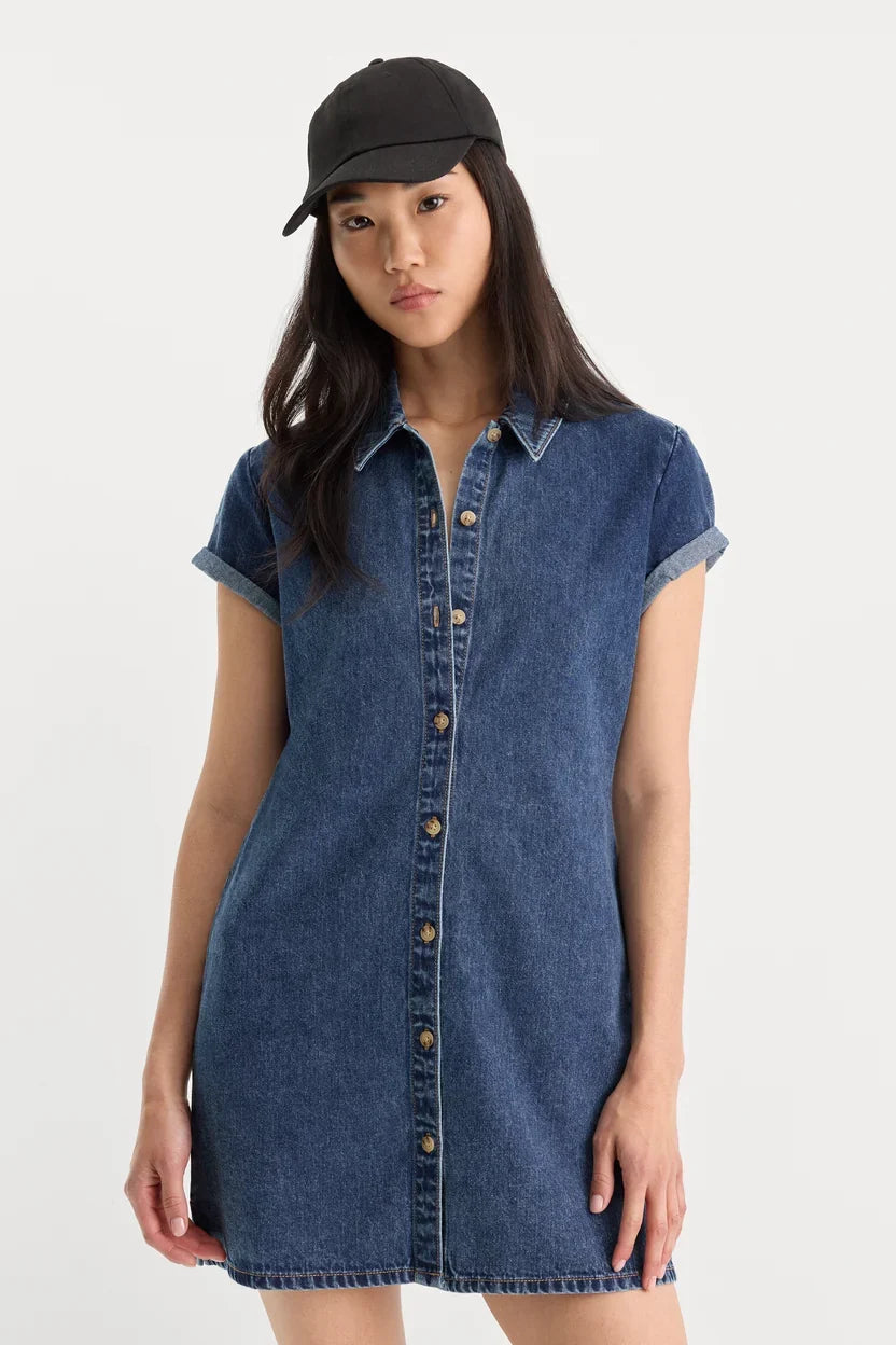 The Denim Polo Dress