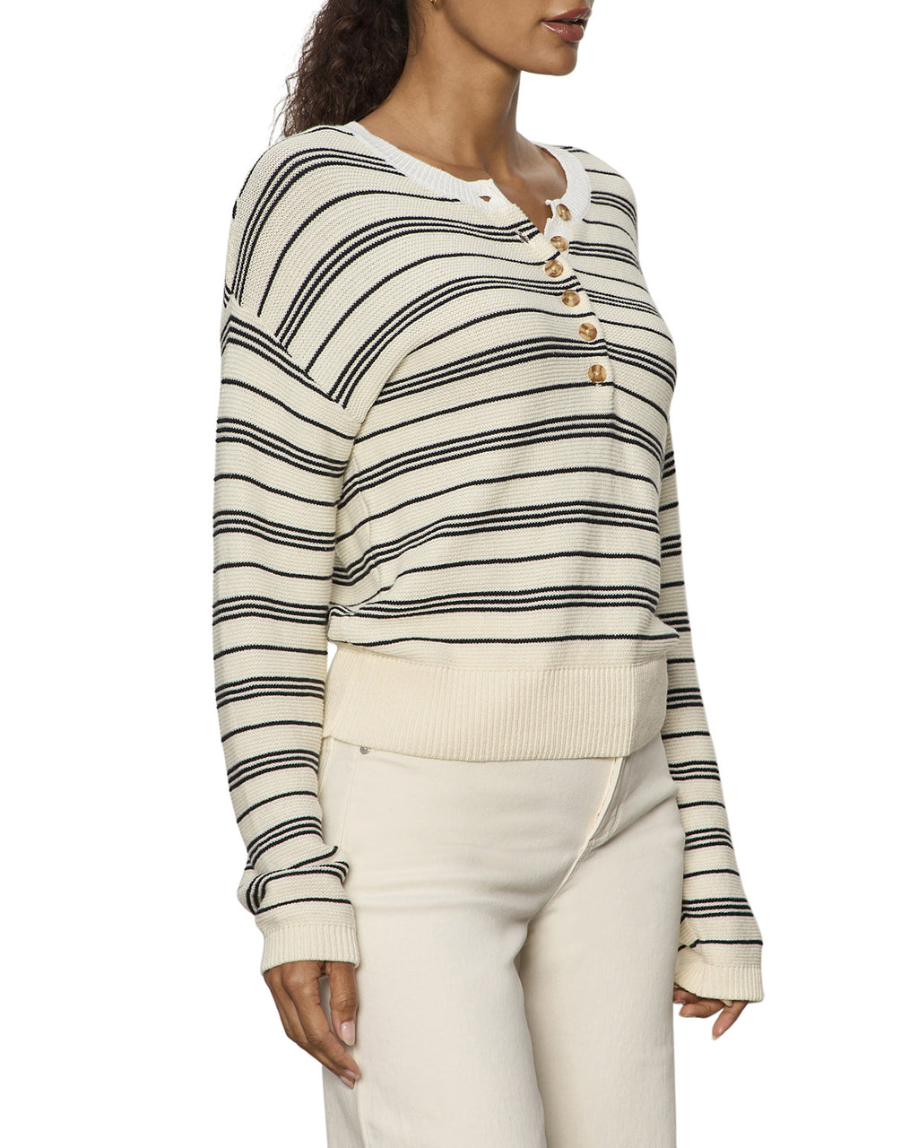 Striped Henley Sweater