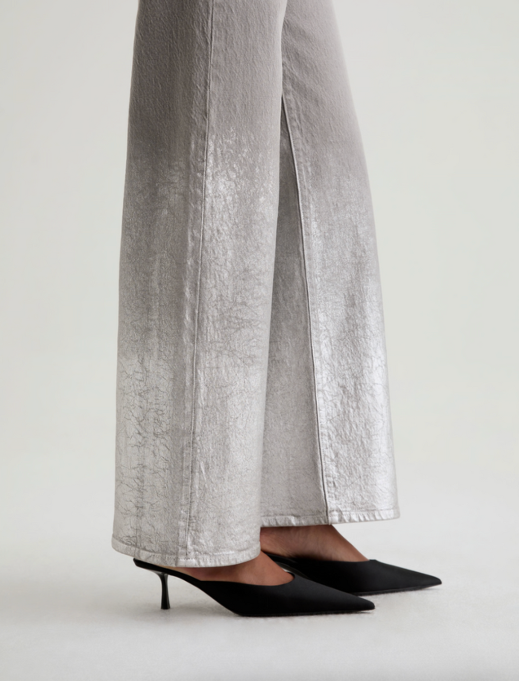 Adria Low Rise Wide Leg Jean- Silver Myst