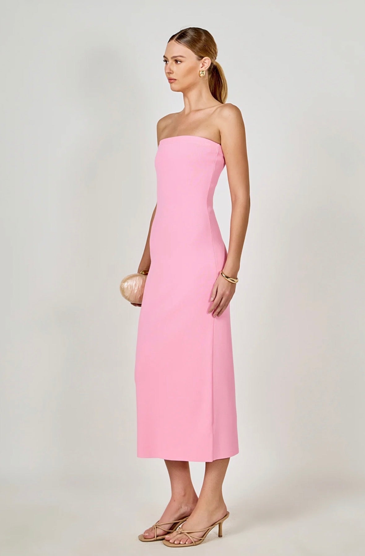 the bar pink dress The Bar Henri Gown In Rose by The Bar