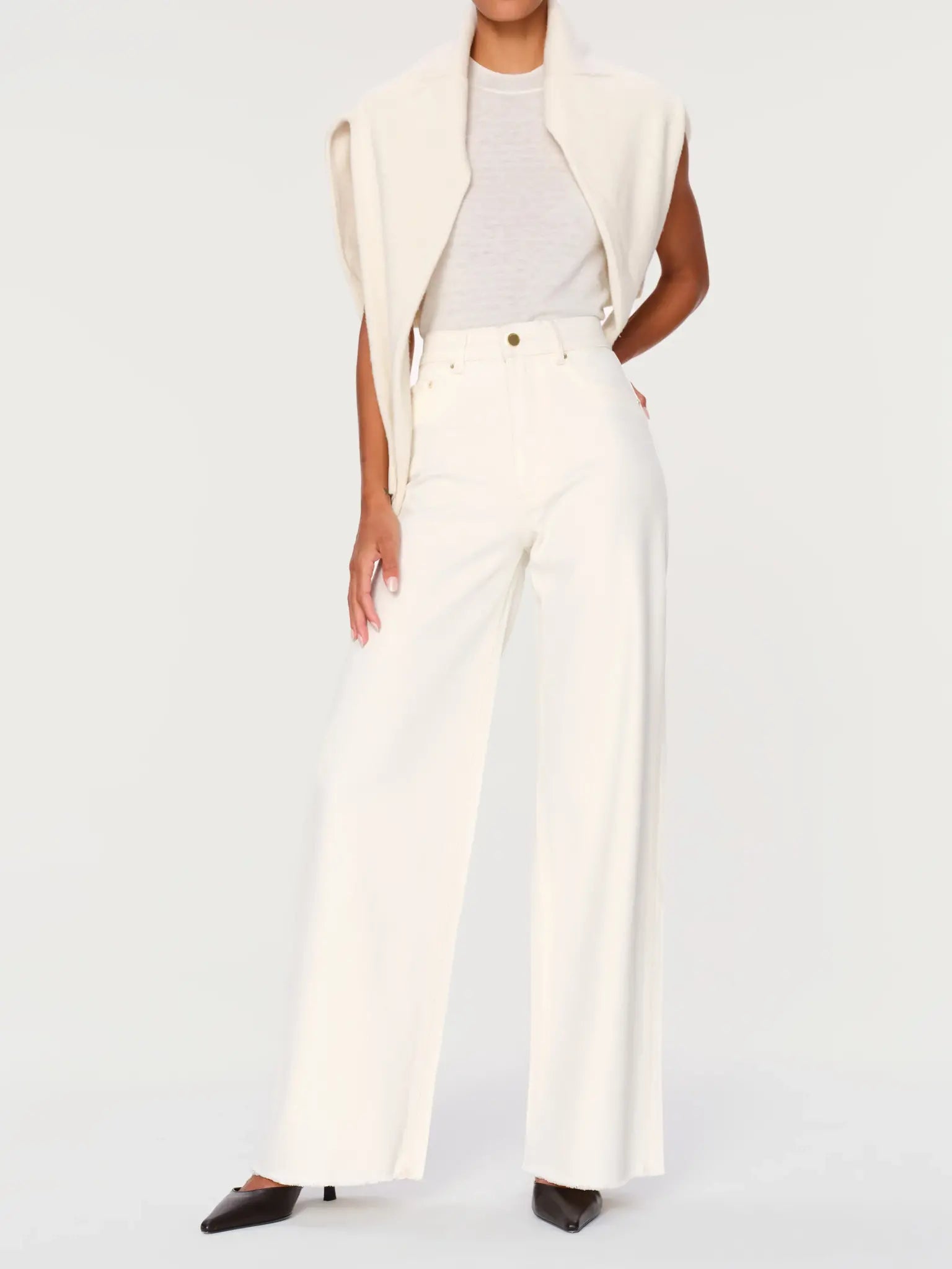 Hepburn Wide Leg- Eggshell