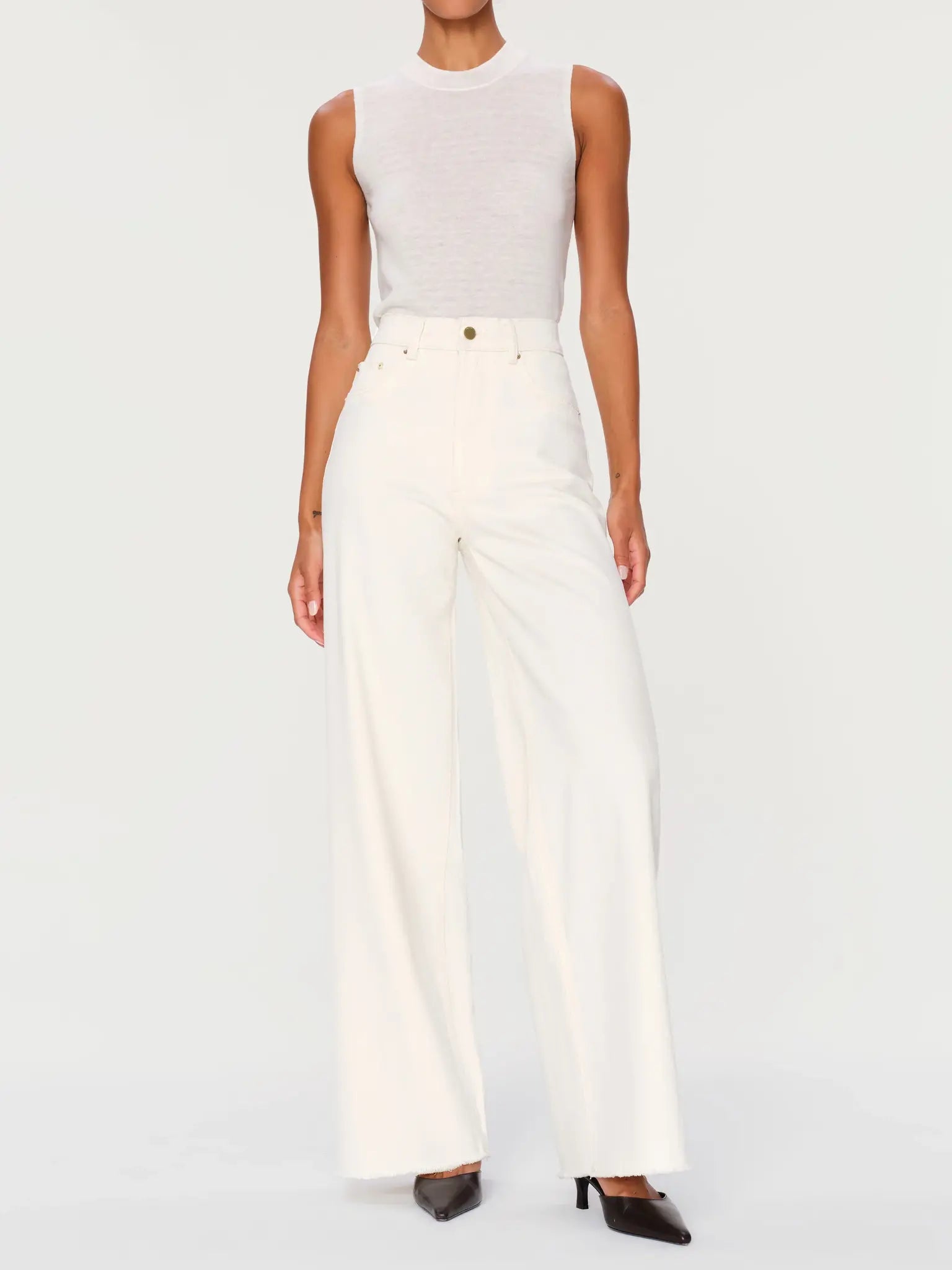 Hepburn Wide Leg- Eggshell