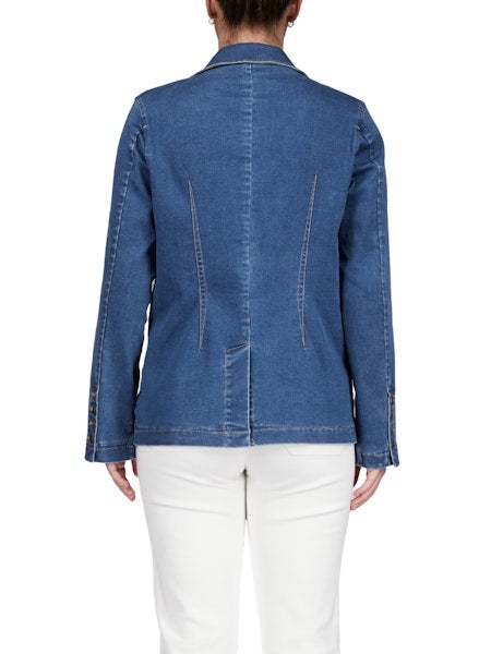 Sculpted Denim Blazer