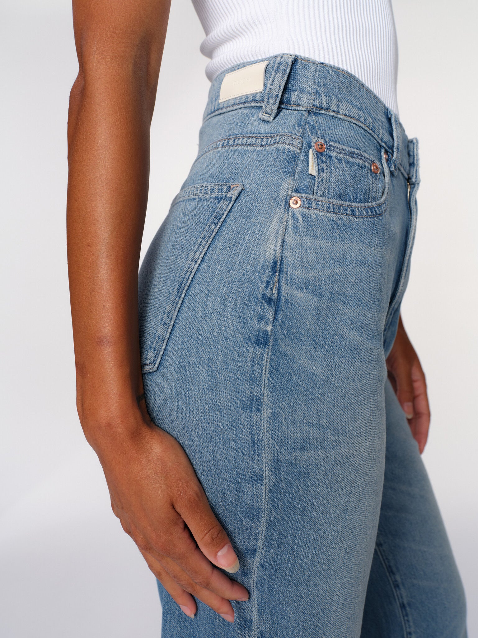 Hepburn Wide Leg Ankle- River Bank