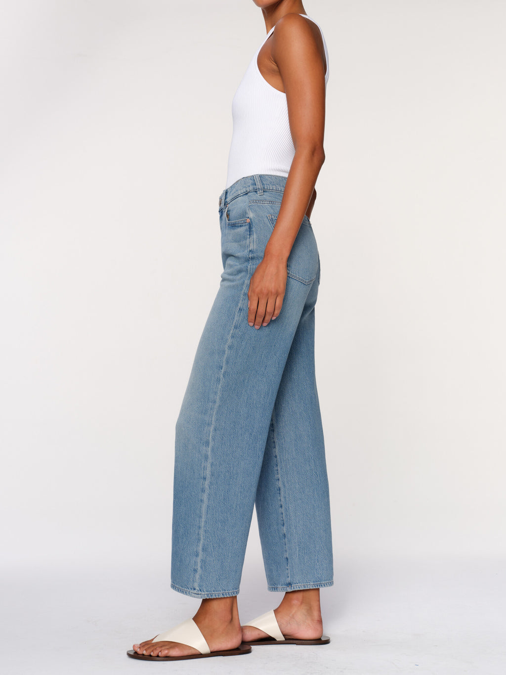 Hepburn Wide Leg Ankle- River Bank