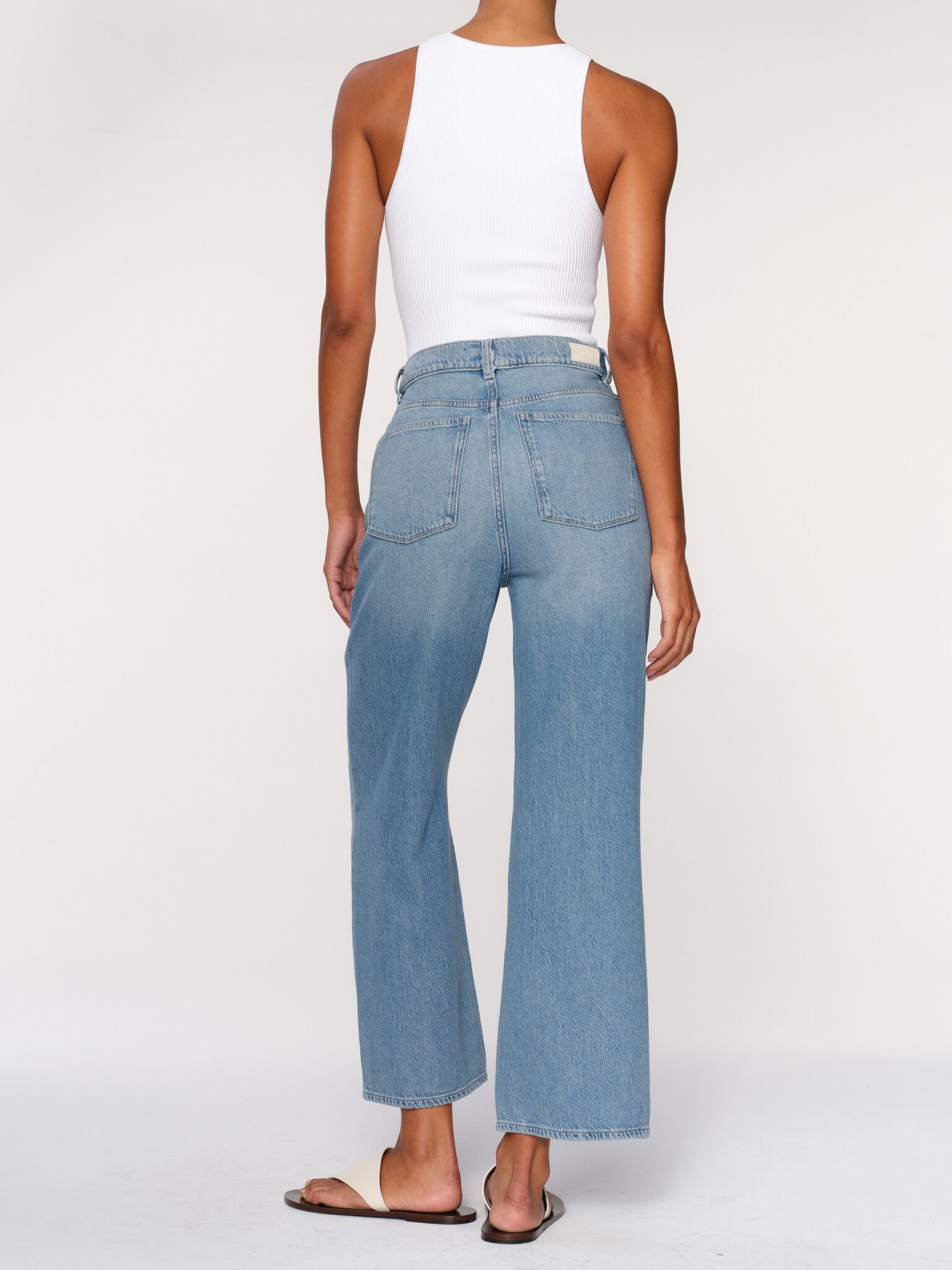 Hepburn Wide Leg Ankle- River Bank