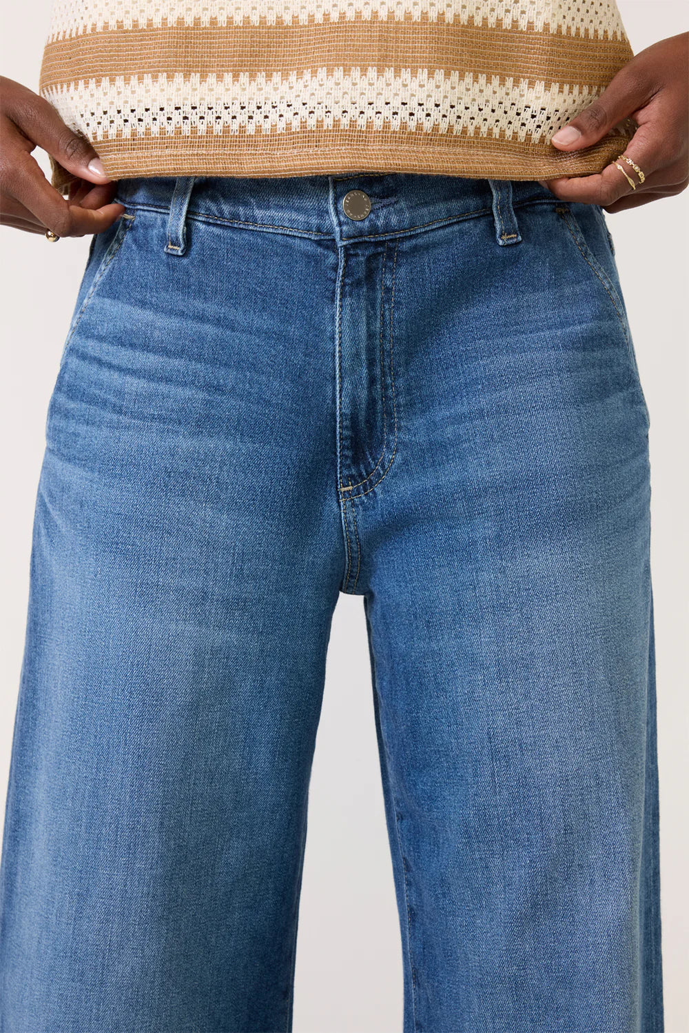 Stella Ankle Low Slung Palazzo-Indigo Shade