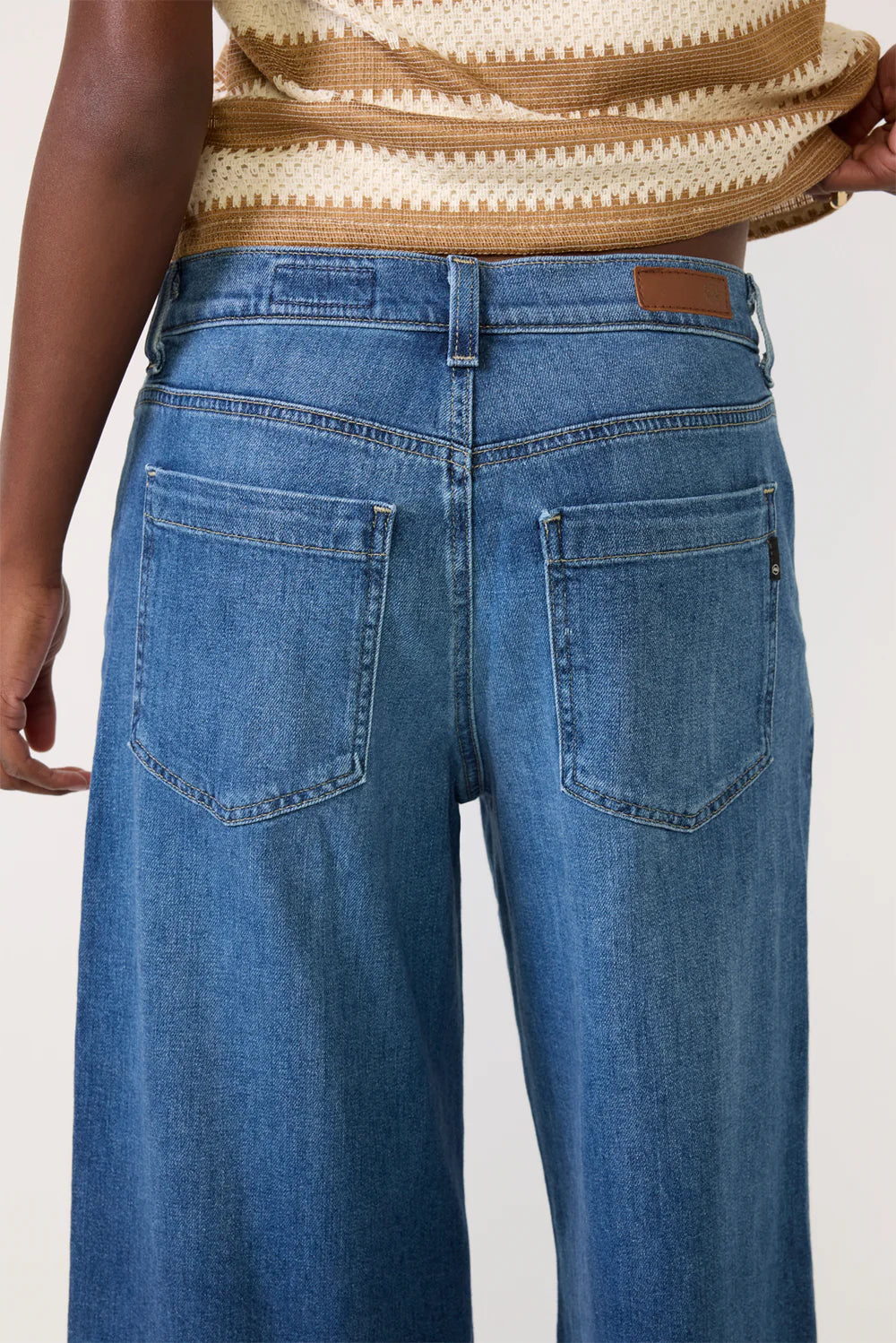 Stella Ankle Low Slung Palazzo-Indigo Shade