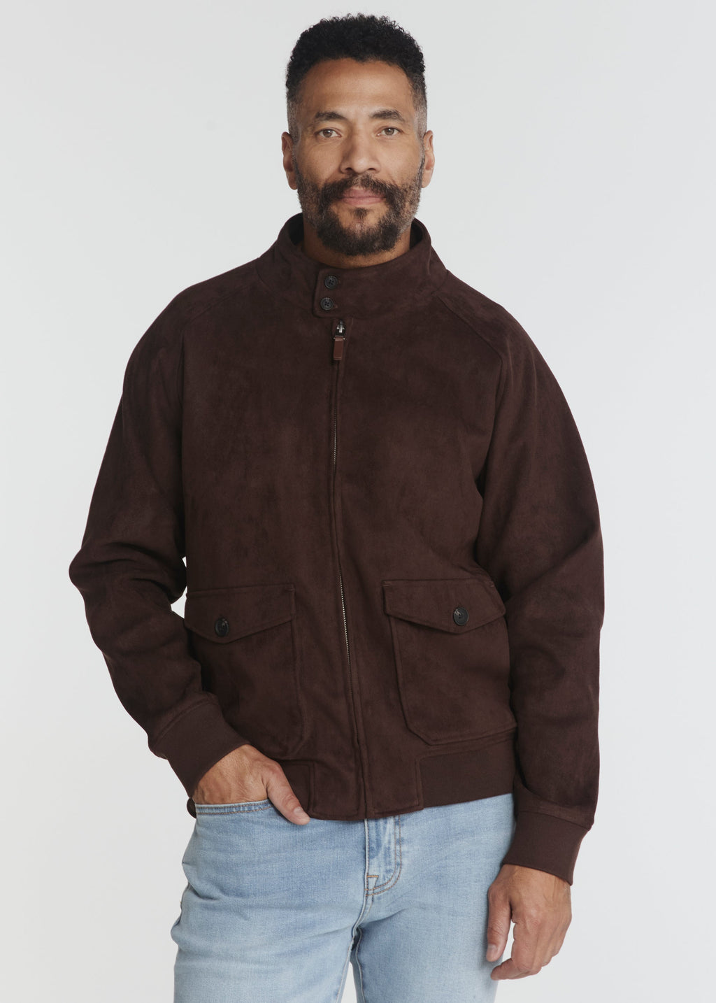 Clutch Suede Jacket - Coffee