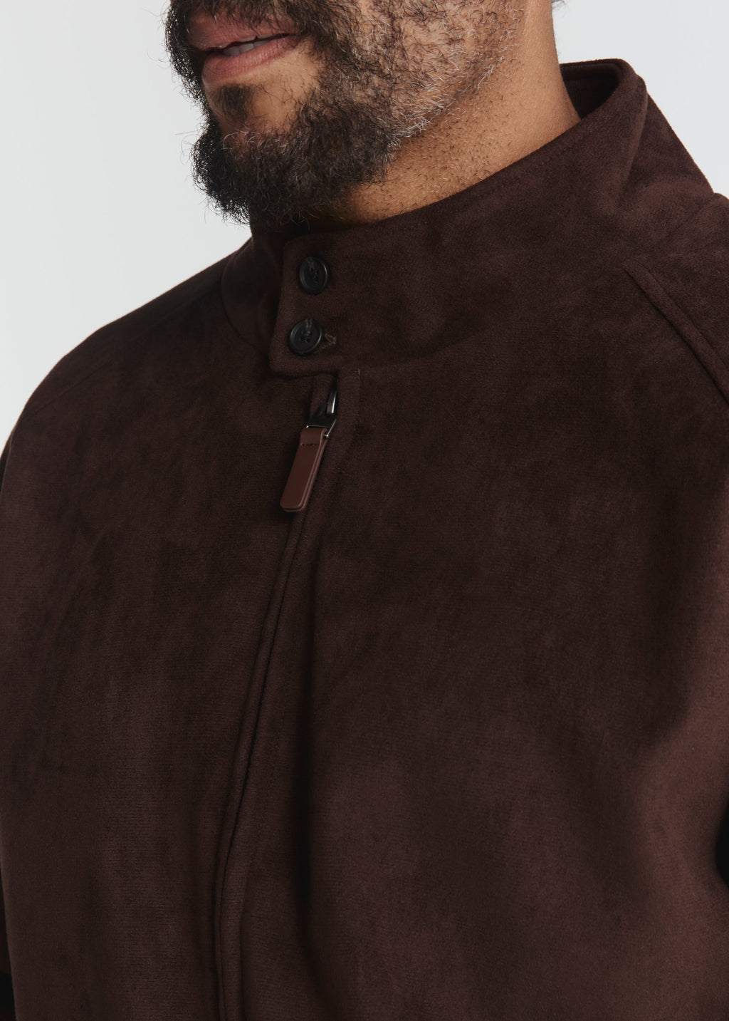 Clutch Suede Jacket - Coffee