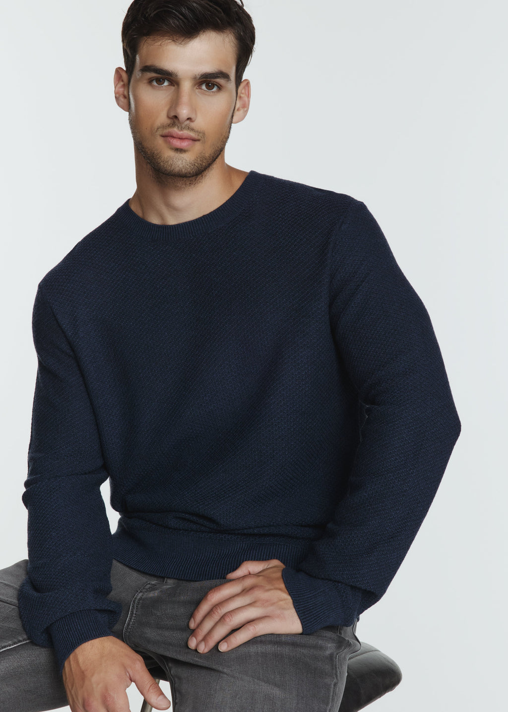 Brentwood Crew Sweater - Navy