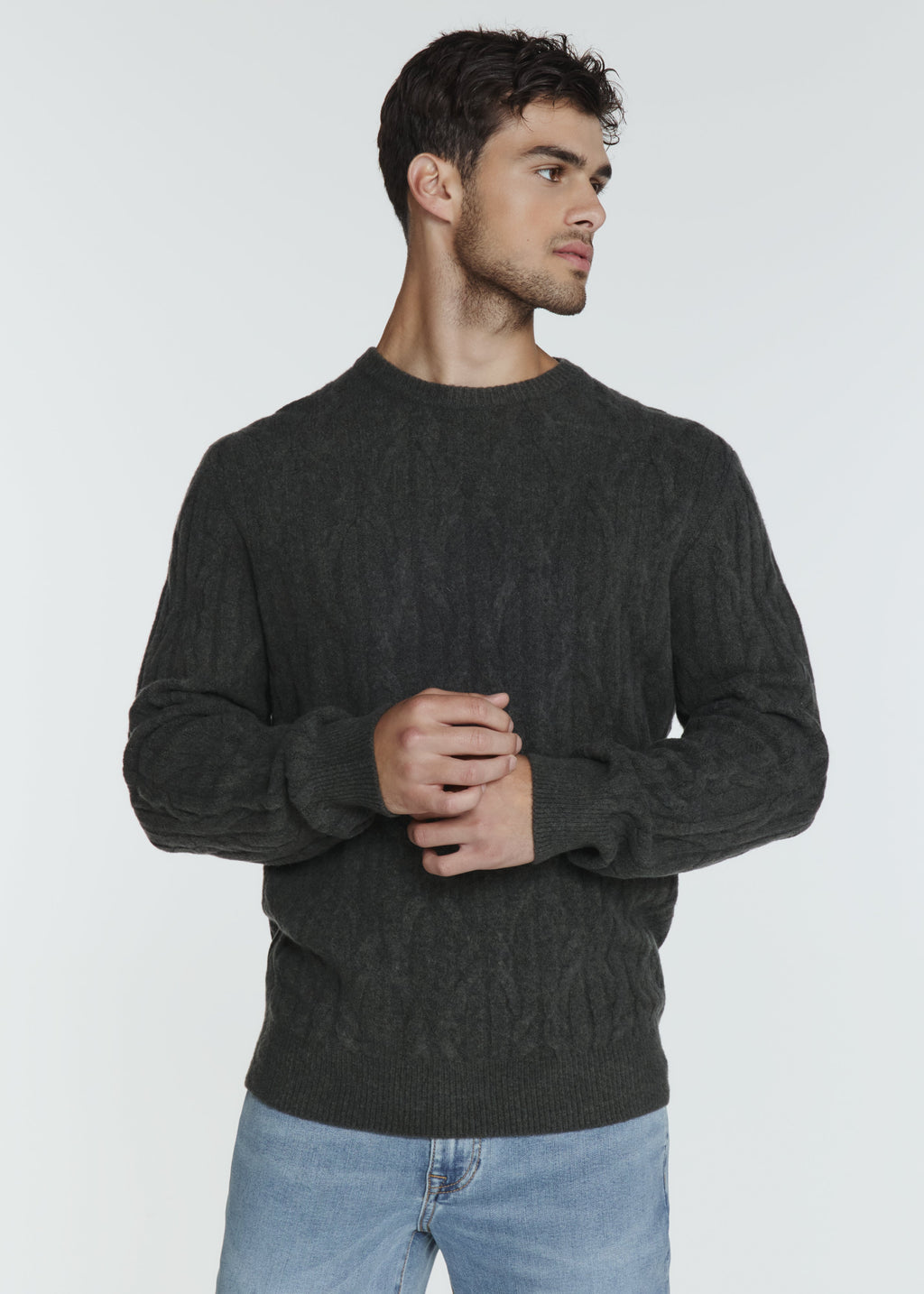 Norwood Cable Sweater - Basil