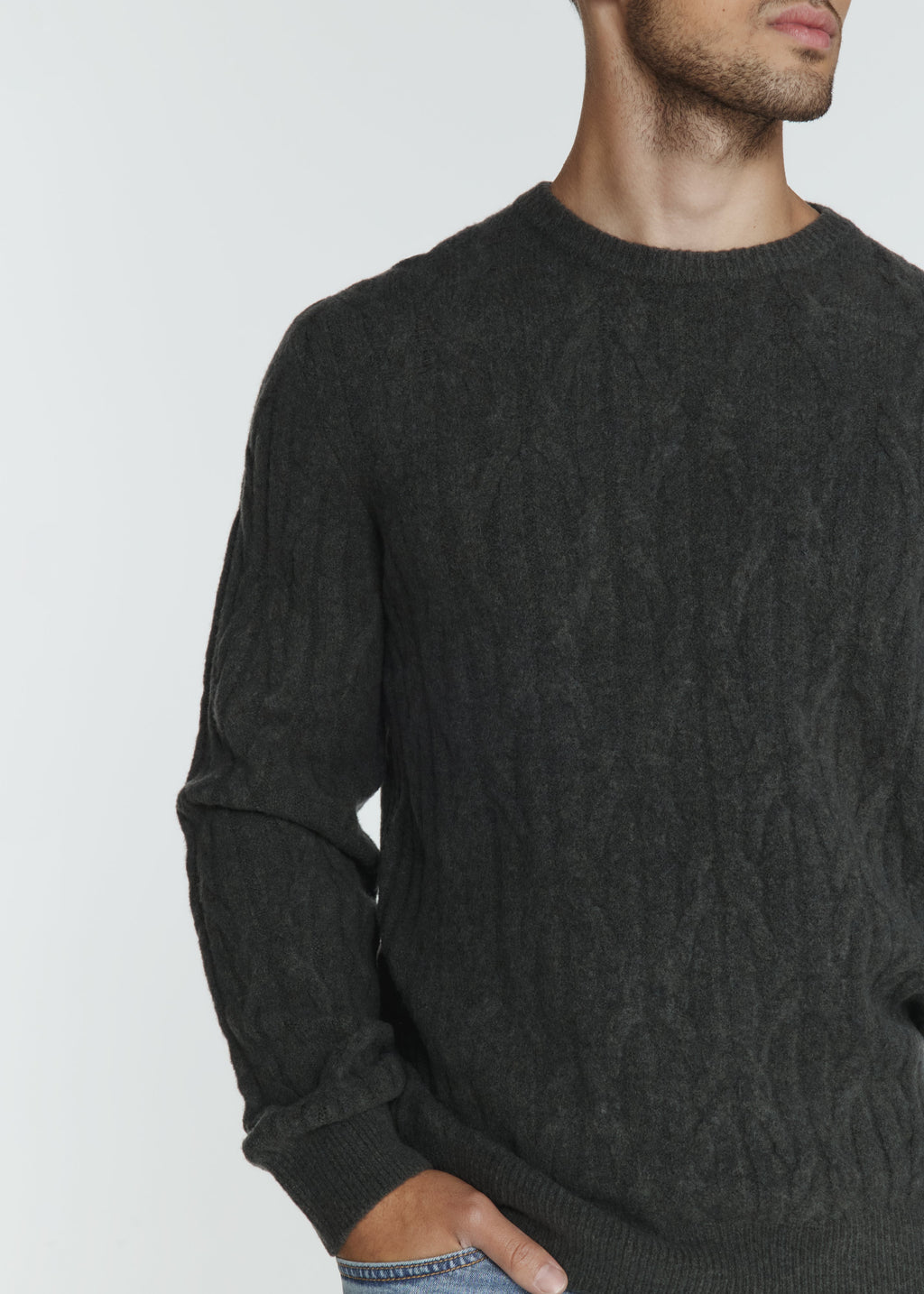 Norwood Cable Sweater - Basil
