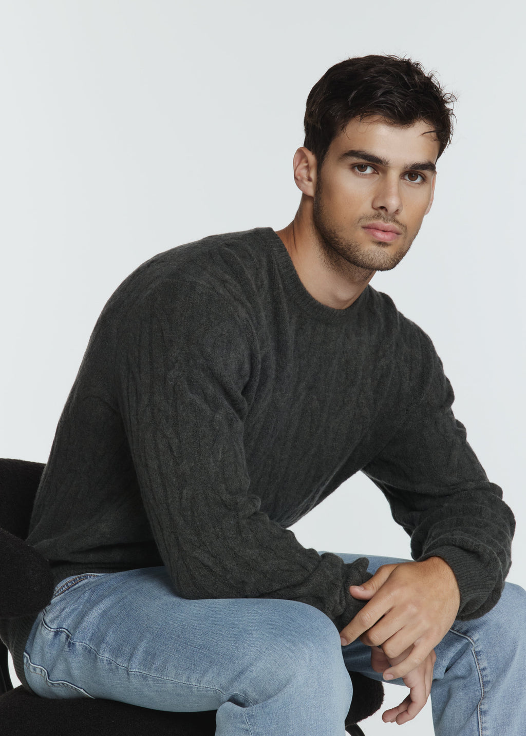 Norwood Cable Sweater - Basil