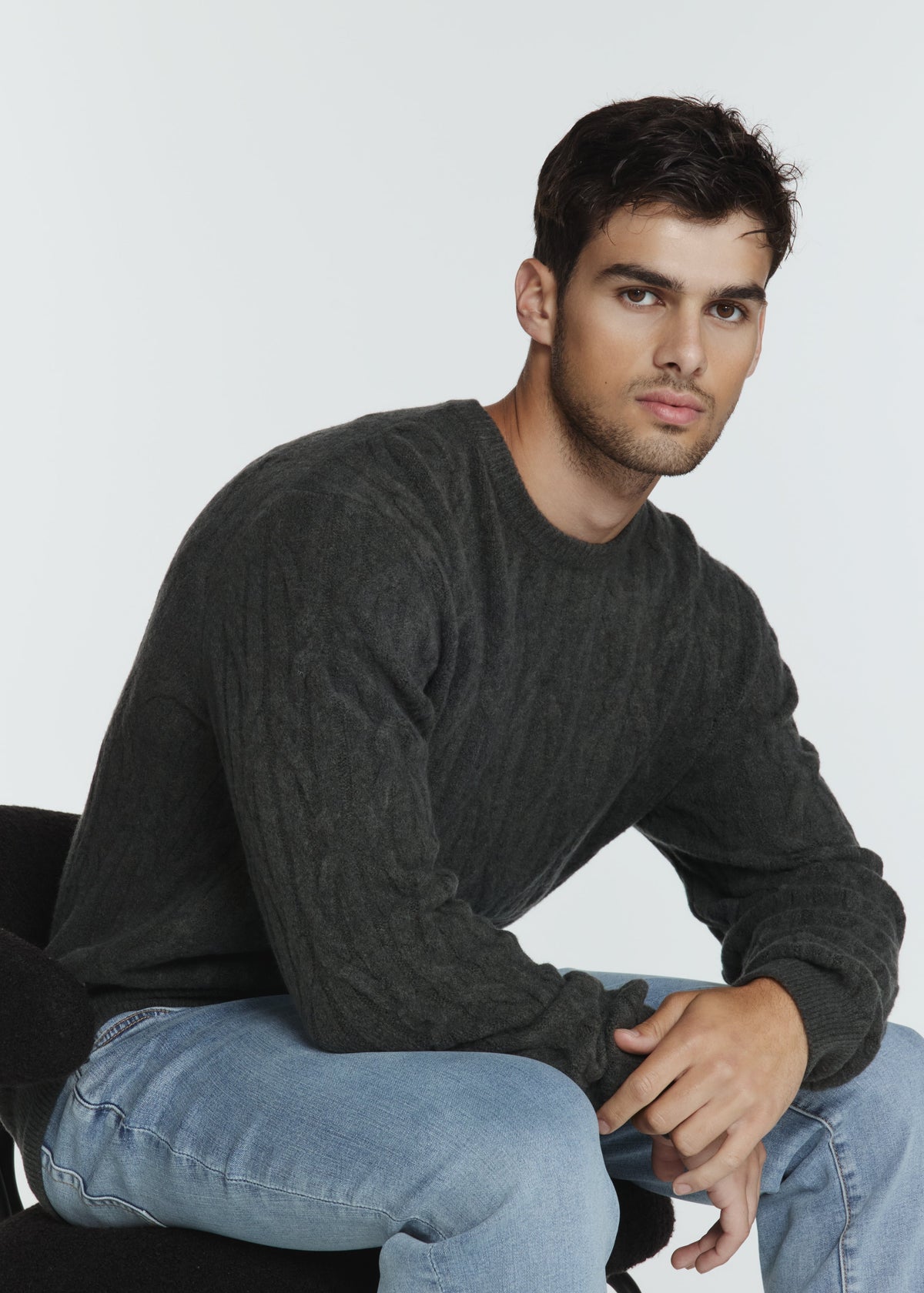 Norwood Cable Sweater - Basil
