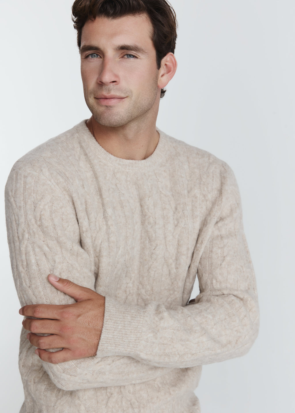 Norwood Cable Sweater - Oatmeal