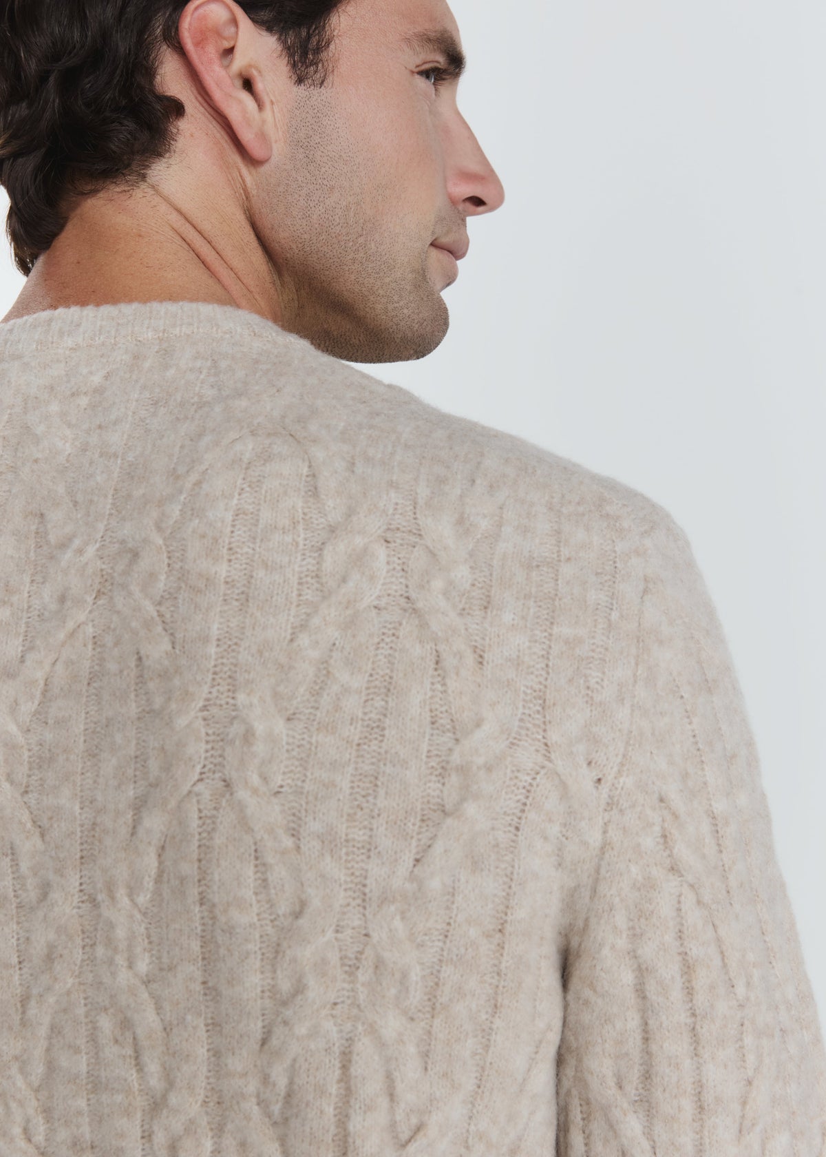 Norwood Cable Sweater - Oatmeal