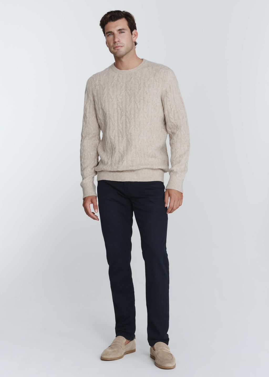 Norwood Cable Sweater - Oatmeal