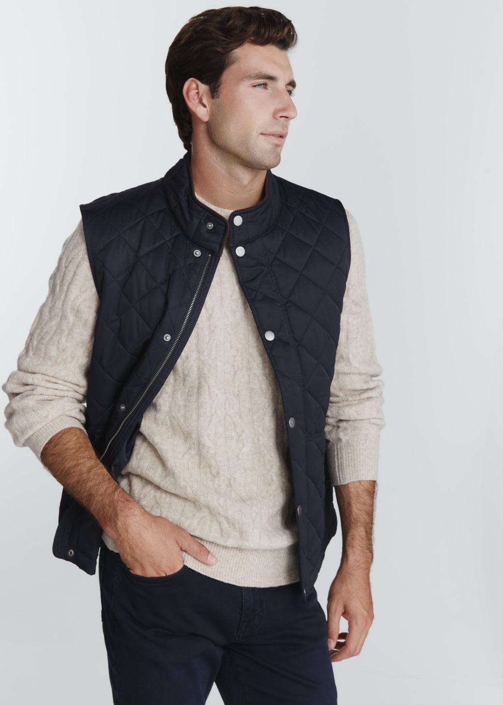 Norwood Cable Sweater - Oatmeal