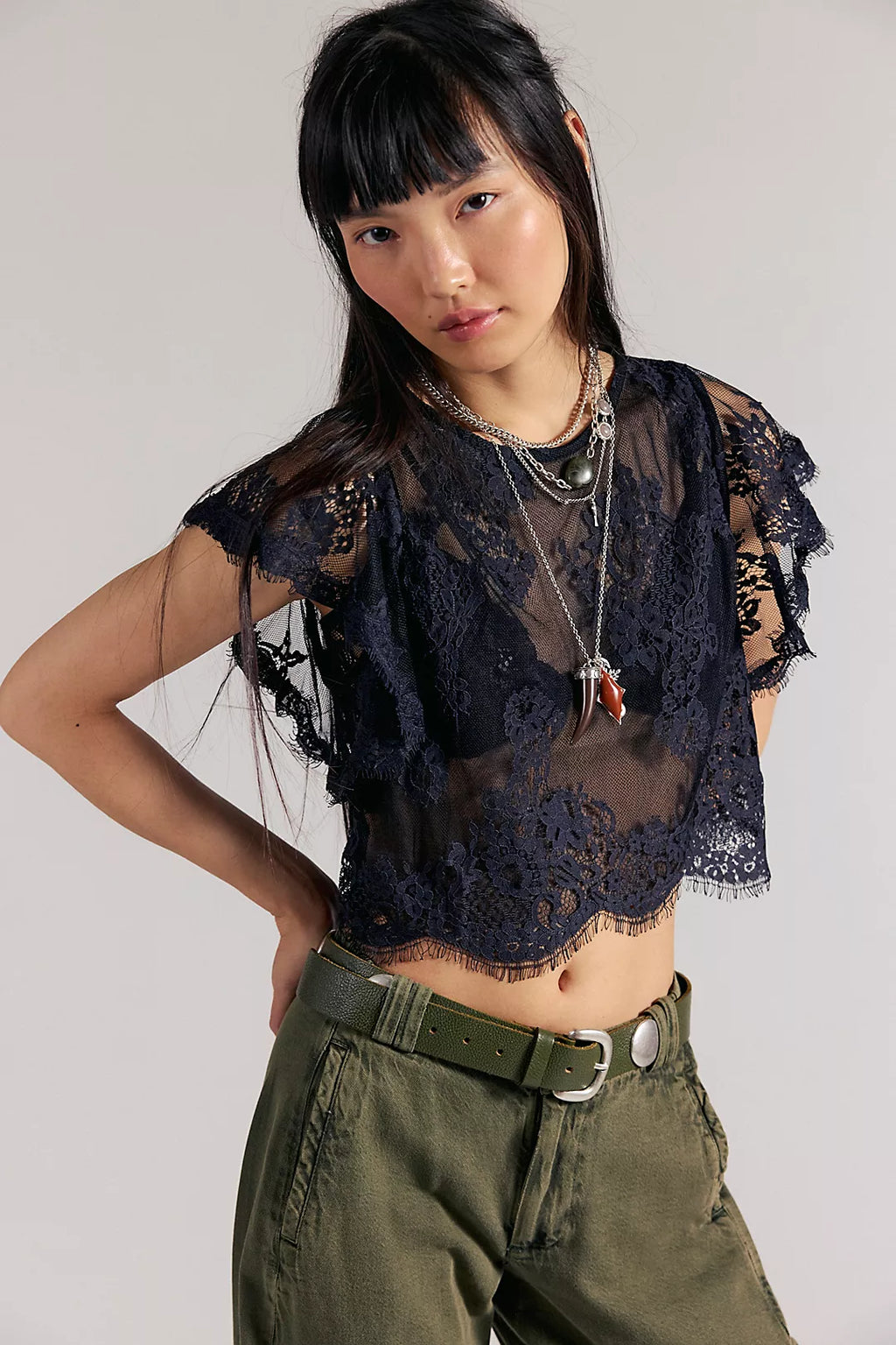 Lunar Ash Lace Top