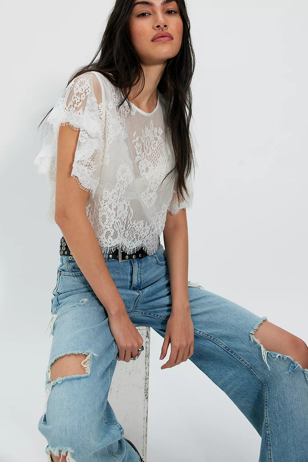 Lunar Ash Lace Top