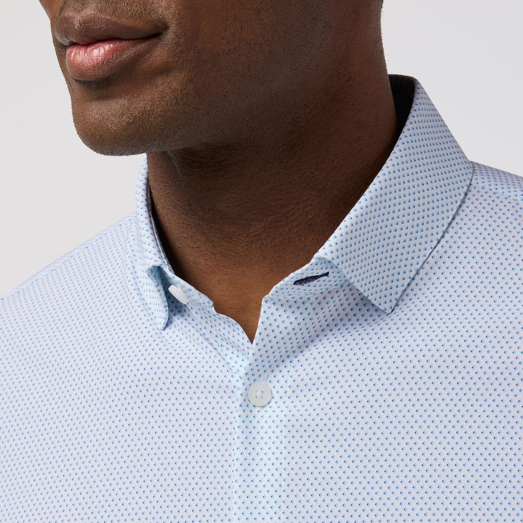 Leeward Dress Shirt - Skyline Blue Diamond Shadow