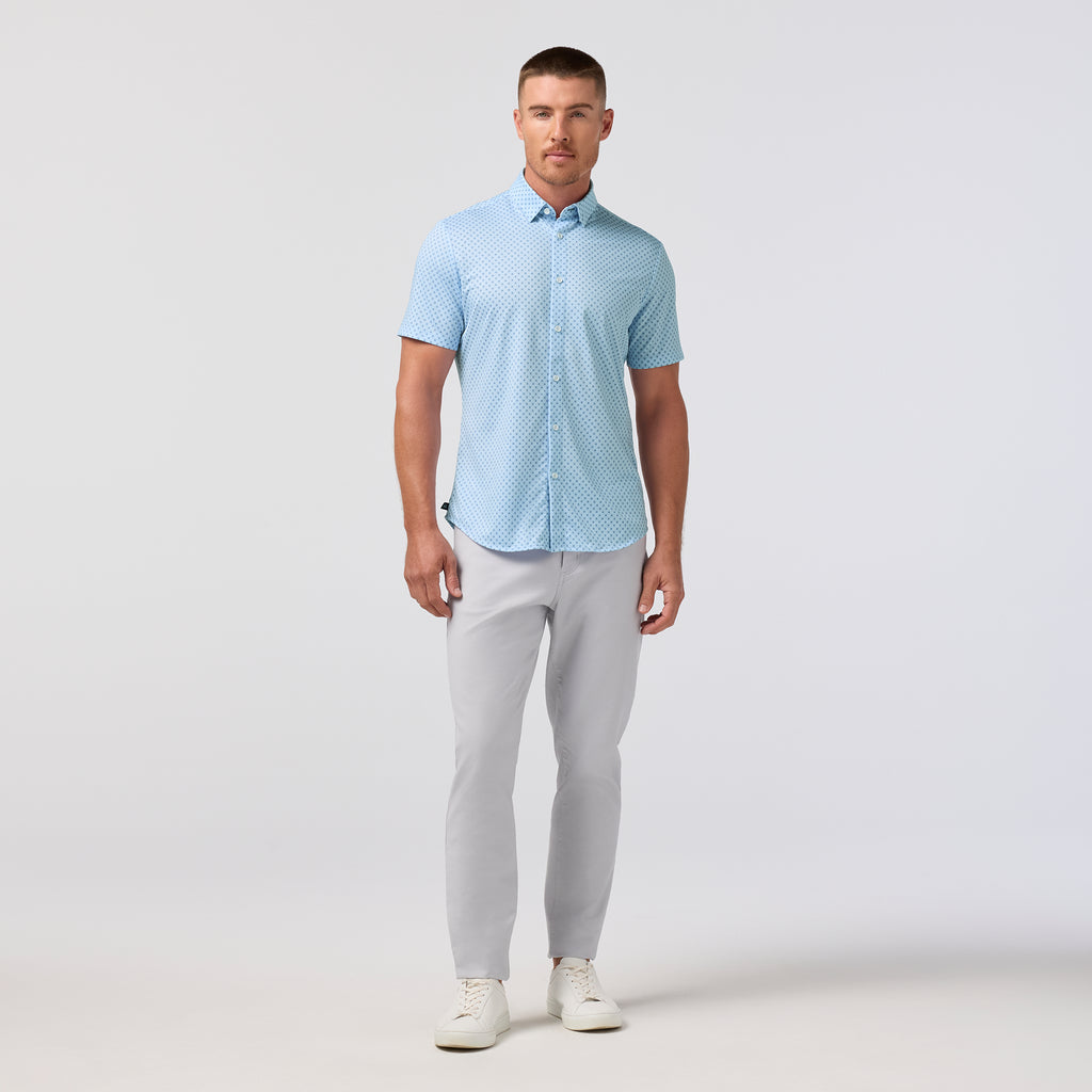 Halyard Short Sleeve - Cloud Blue Circle Dash