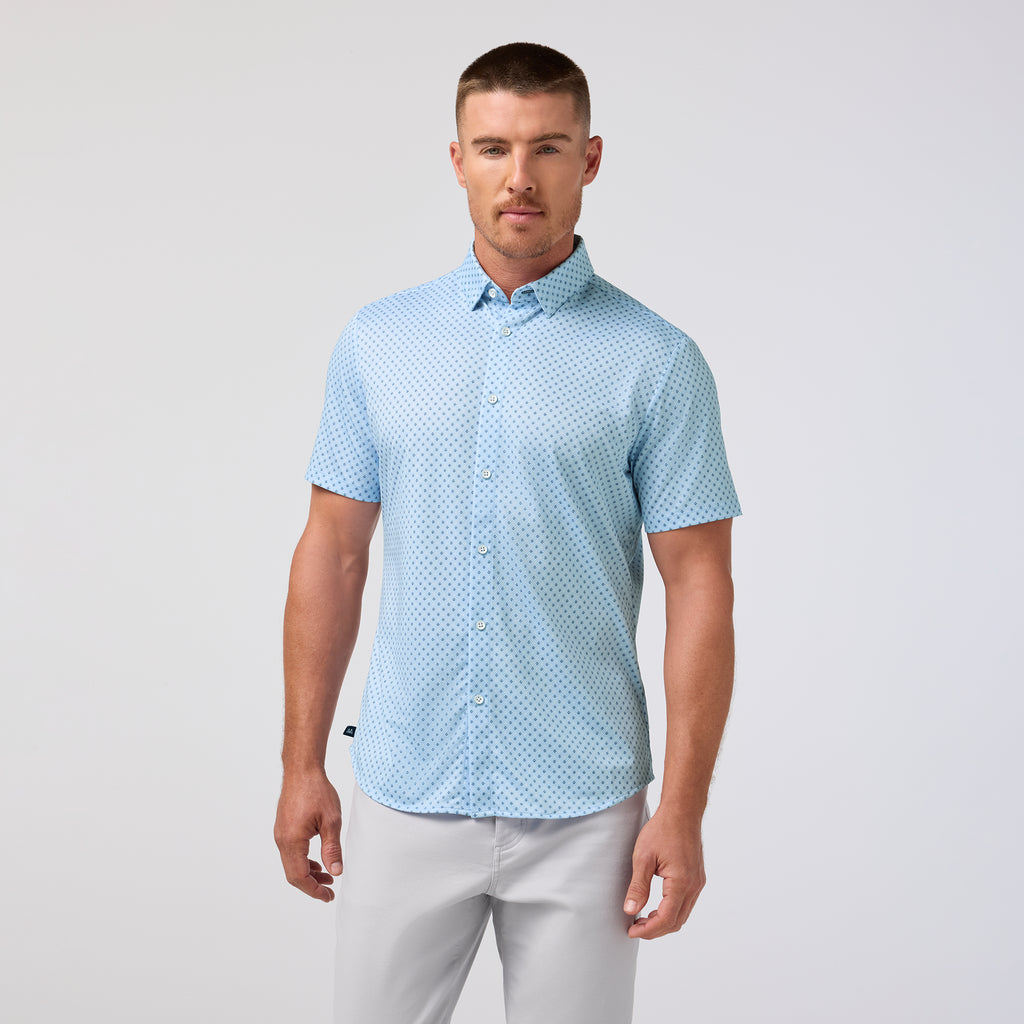 Halyard Short Sleeve - Cloud Blue Circle Dash