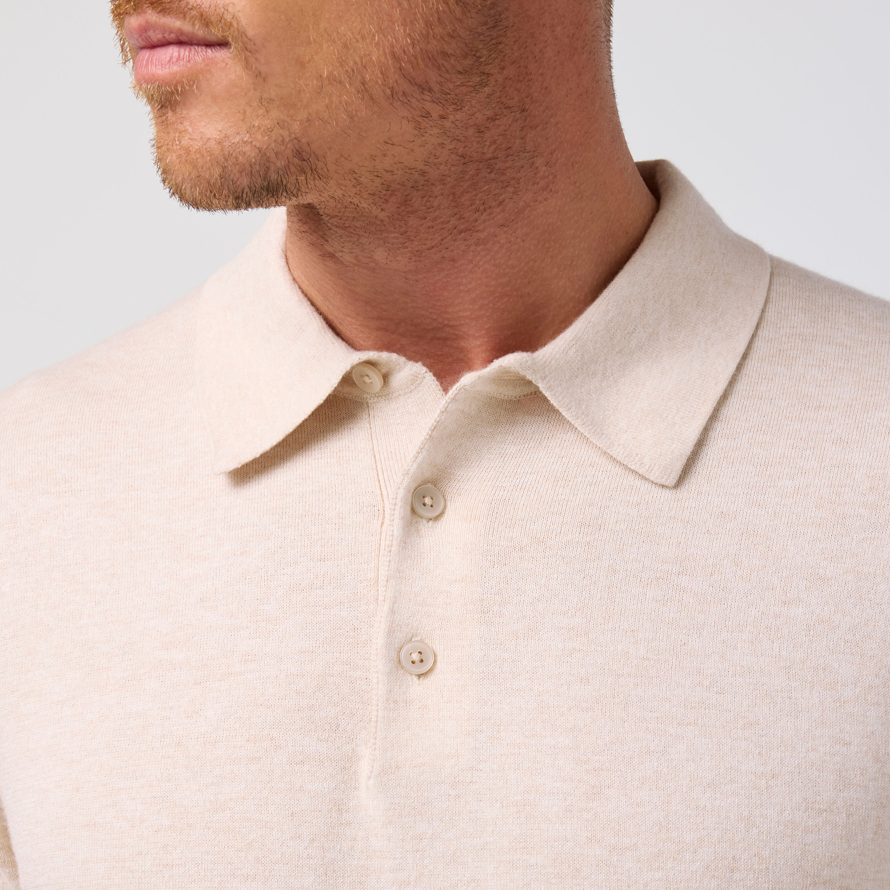 Ashe Polo - Oat Heather