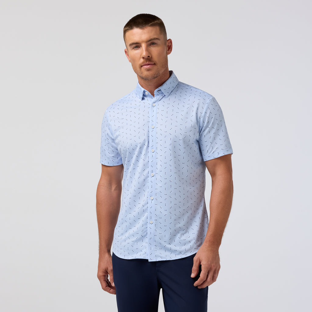 Halyard Short Sleeve - Cloud Blue Split Floral