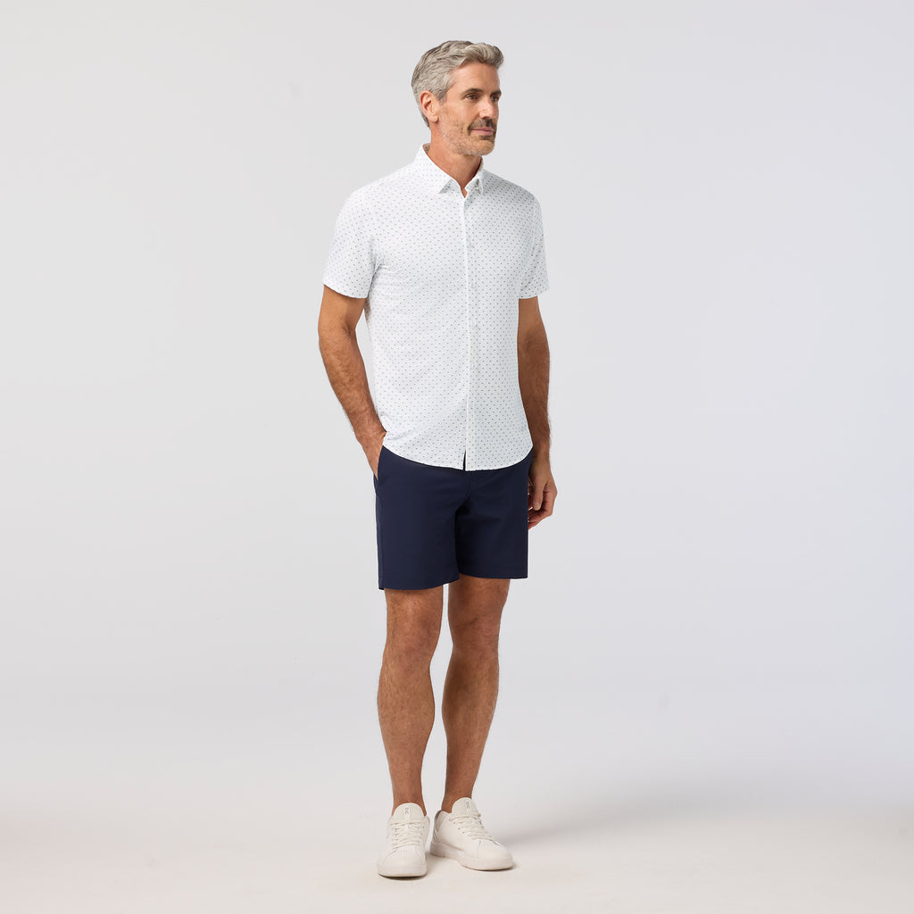 Halyard Short Sleeve - White Tossed Triangle