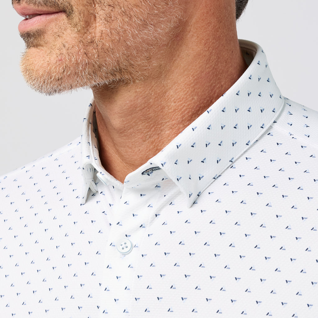 Halyard Short Sleeve - White Tossed Triangle