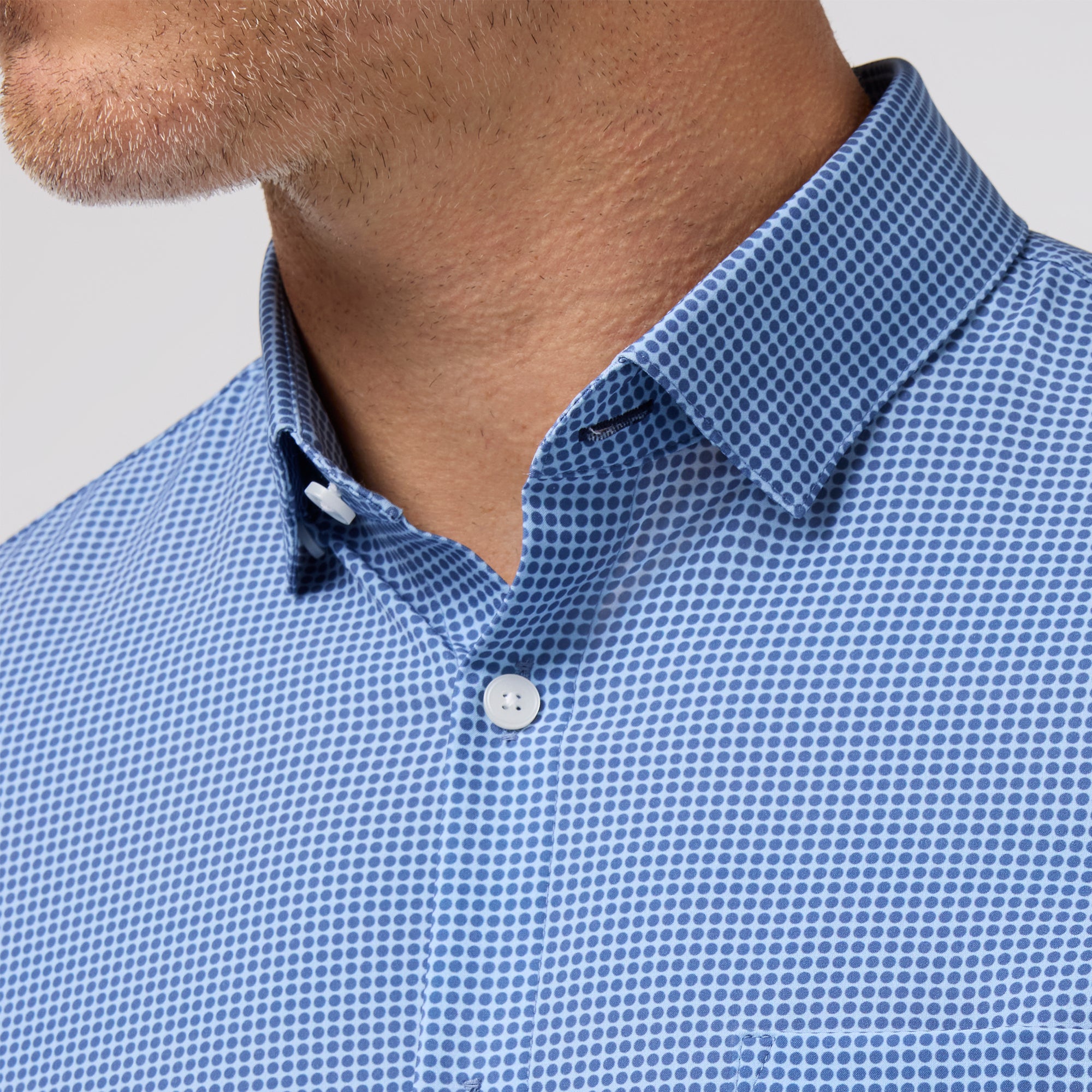 Leeward Short Sleeve - Cloud Blue Tonal Circle Print
