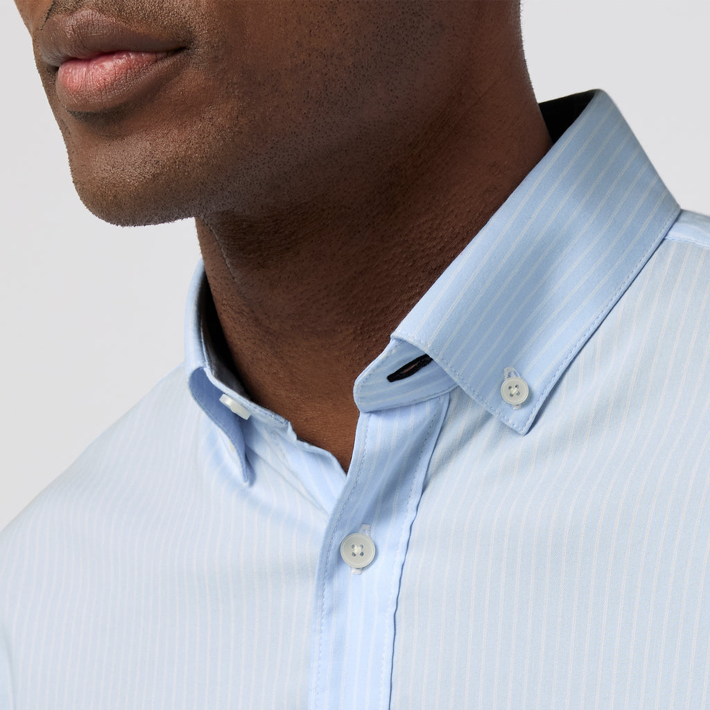Kennedy Shirt - Cloud Blue Chalk Stripe