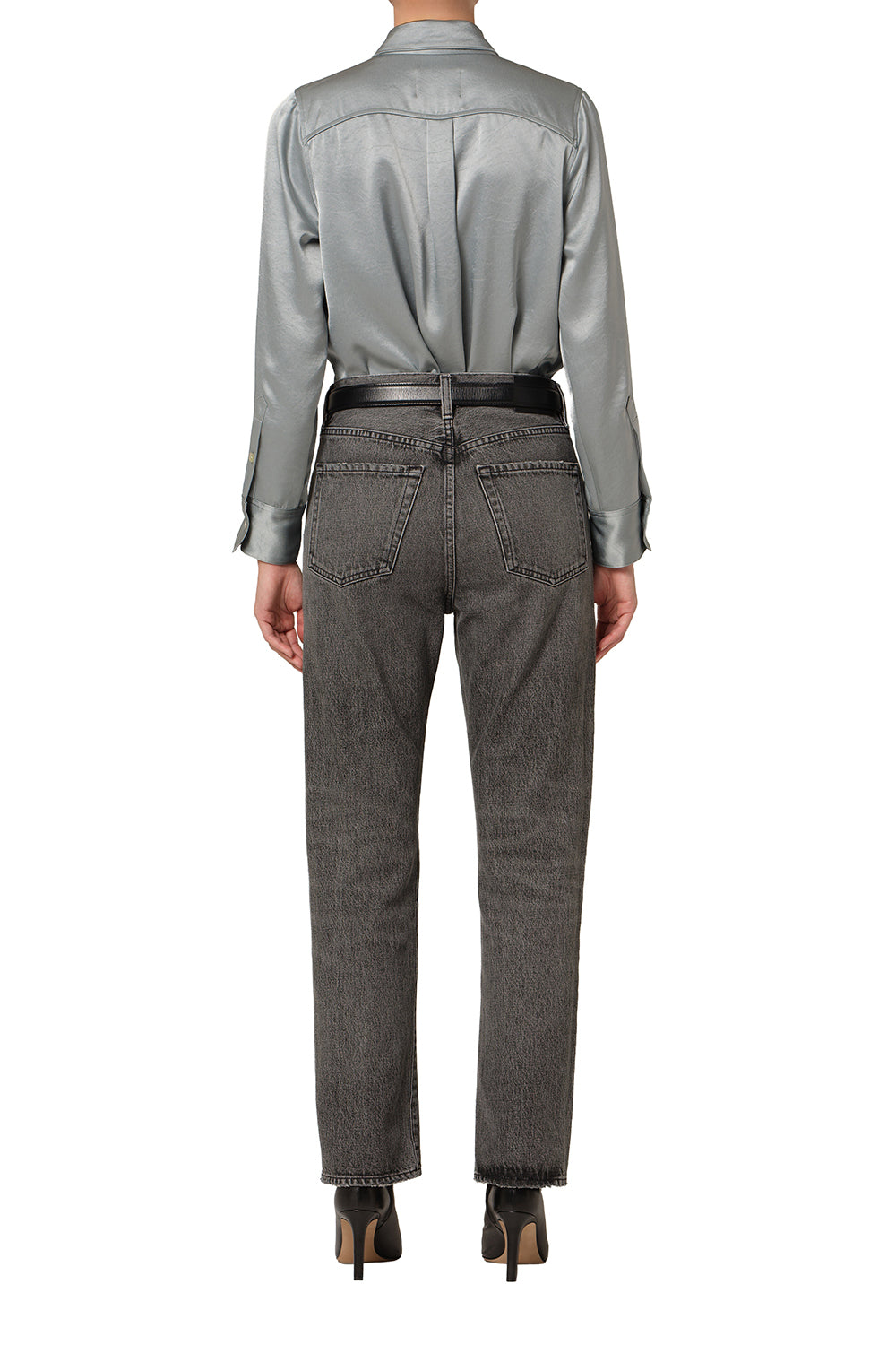 Tullah Japanese Hammered Satin Shirt - Sea Glass